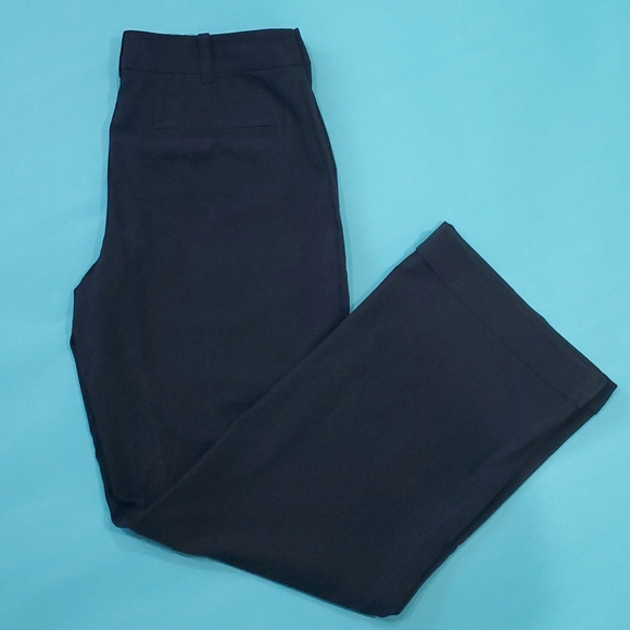 Merona Pants - Cuffed Wide Leg Black Dress Pants size 10